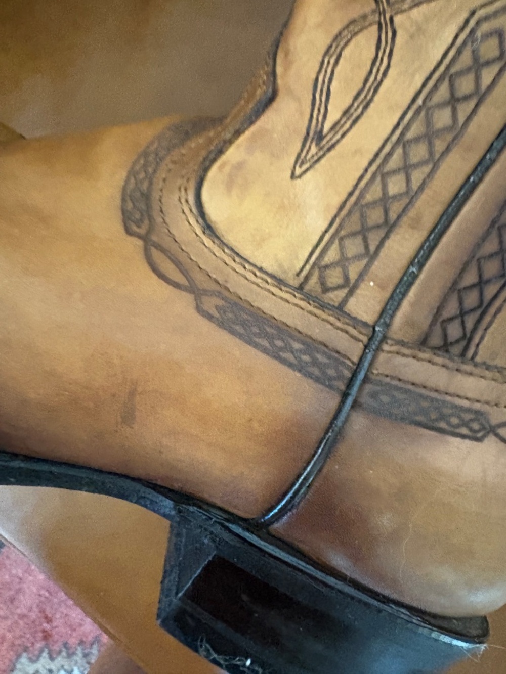 Corral Men’s Handcrafted Distressed Leather Cowboy Boots Sz 9D - Picture 13 of 17